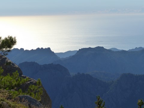 GR20 Sud montgne-attitude vue mer